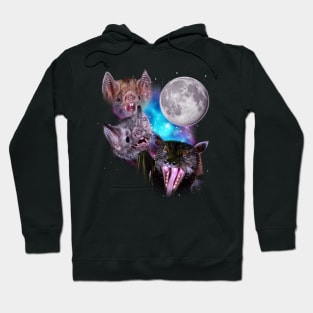 Three Bats Howl at the Moon Hoodie